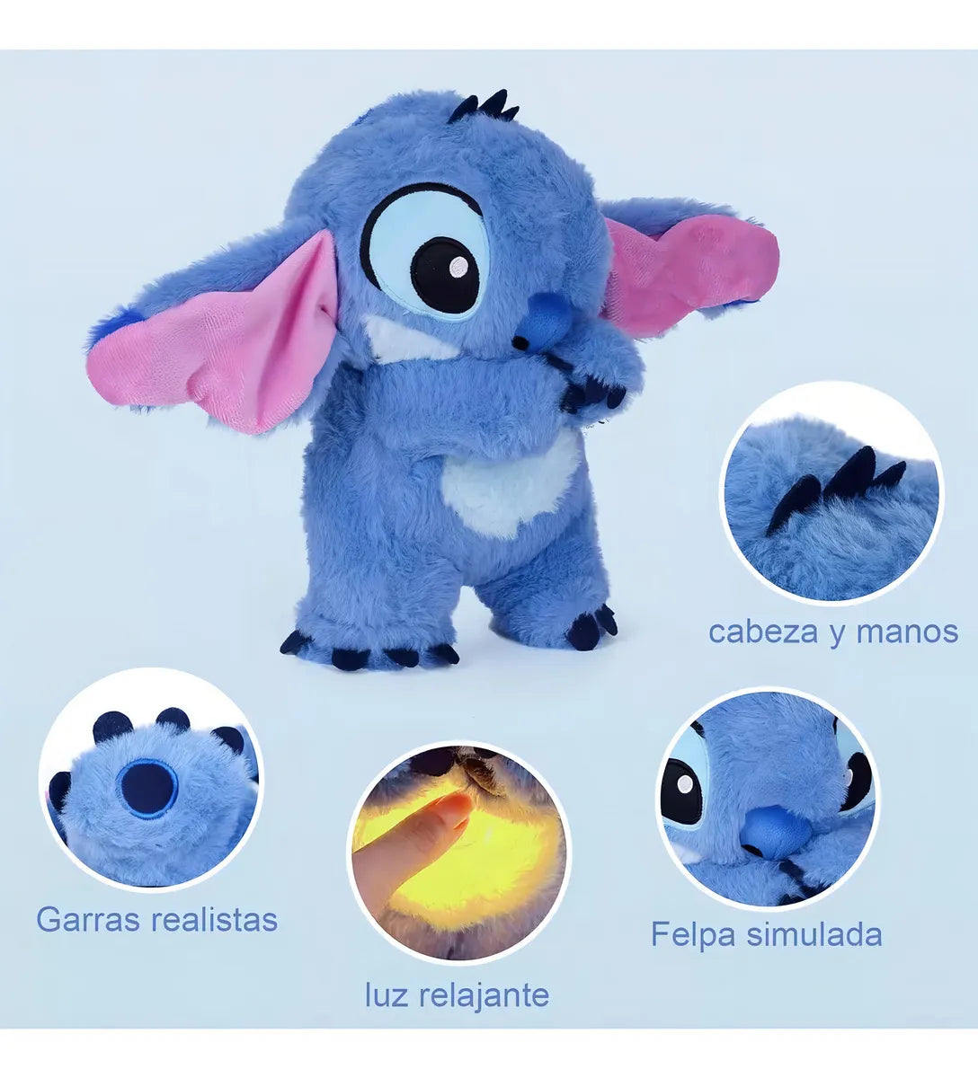 Peluche stich con respiración